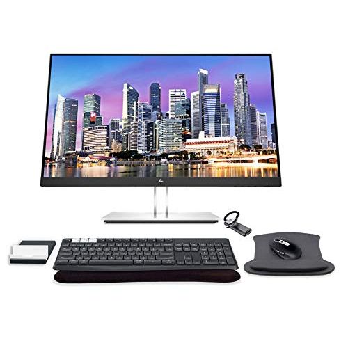 에이치피 HP E24q G4 24 Inch IPS QHD Multi-Device Monitor Bundle with K375s Bluetooth Keyboard, M585 Bluetooth Mouse, Gel Pads, Compatible with MacBook, MacBook Pro, MacBook Air, iPad and iP