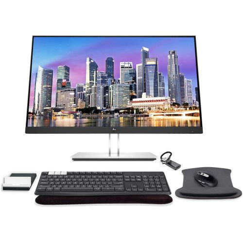 에이치피 HP E24q G4 24 Inch IPS QHD Multi-Device Monitor Bundle with K375s Bluetooth Keyboard, M585 Bluetooth Mouse, Gel Pads, Compatible with MacBook, MacBook Pro, MacBook Air, iPad and iP