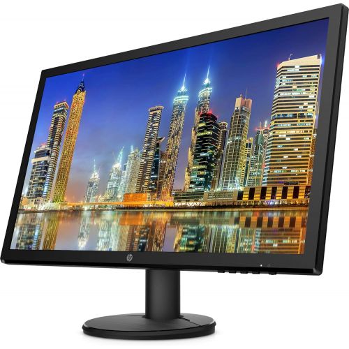 에이치피 HP V24 24 inch TN Full HD 1920 x 1080 LED Backlit LCD Monitor 2-Pack Bundle with HDMI and VGA ports, AMD FreeSync, 75Hz Refresh Rate, Low Blue Light and Desk Mount Clamp Dual Monit