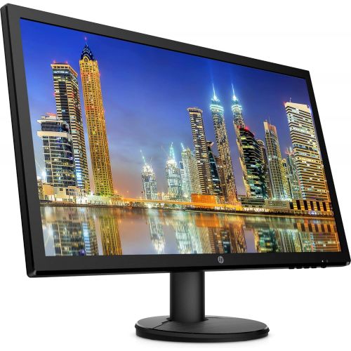 에이치피 HP V24 24 inch TN Full HD 1920 x 1080 LED Backlit LCD Monitor 2-Pack Bundle with HDMI and VGA ports, AMD FreeSync, 75Hz Refresh Rate, Low Blue Light and Desk Mount Clamp Dual Monit