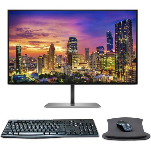 에이치피 HP Z27q G3 27 Inch 2560 x 1440 QHD IPS LED-Backlit LCD Monitor Bundle with Blue Light Filter, HDMI, DisplayPort, Gel Mouse Pad, and MK270 Wireless Keyboard and Mouse Combo
