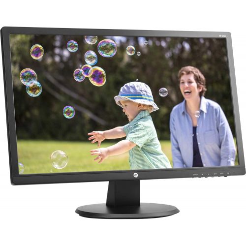 에이치피 HP 24uh 24-inch Full HD 1920 x 1080 LED Backlit LCD Monitor 2-Pack Bundle with HDMI, VGA, DVI Ports, and Desk Mount Clamp Dual Monitor Stand