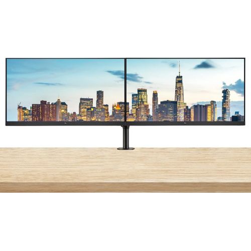 에이치피 HP EliteDisplay E27 G4 27 Inch IPS LED Backlit Monitor 2-Pack Bundle with FHD 1920 x 1080, Blue Light Filter, HDMI, VGA, DisplayPort, Fully Adjustable Desk Mount Monitor Stand