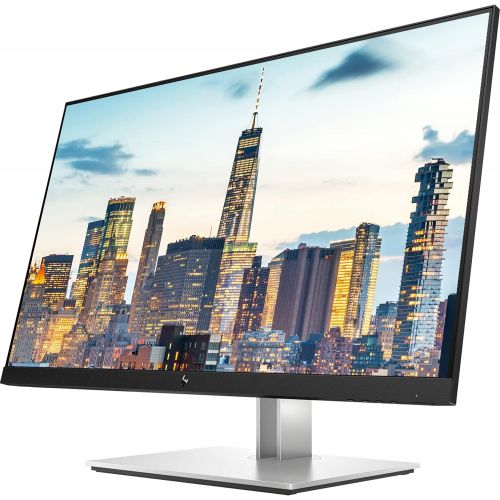 에이치피 HP EliteDisplay E27 G4 27 Inch IPS LED Backlit Monitor 2-Pack Bundle with FHD 1920 x 1080, Blue Light Filter, HDMI, VGA, DisplayPort, Fully Adjustable Desk Mount Monitor Stand