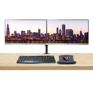 HP EliteDisplay E223 21.5in 1920x1080 (1FH45A8#ABA) FHD IPS LED LCD 2-Pack Monitor Bundle with HDMI, VGA, DisplayPort, MK270 Wireless Keyboard and Mouse, Gel Mouse Pad, Desk Mount