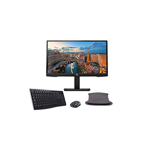 에이치피 HP P22h G4 22 Inch Class LED-Backlit LCD 1920 x 1080 (9UJ12A8) Full HD IPS LED-Backlit LCD Monitor Bundle with HDMI, VGA, DisplayPort, Gel Mouse Pad, and MK270 Wireless Keyboard an