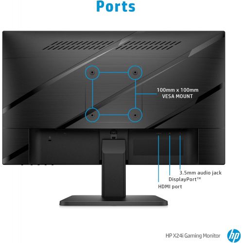 에이치피 HP 24-inch Full HD IPS Gaming Monitor with Tilt Adjustment and AMD FreeSync Premium Technology (X24i, Black)