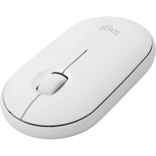 에이치피 HP S14 FHD (1920 x 1080) Portable Travel Monitor Bundle with USB Type-C, Pink Gemstone Bluetooth Folding Wireless Keyboard, and White Pebble M350 Bluetooth Wireless Mouse