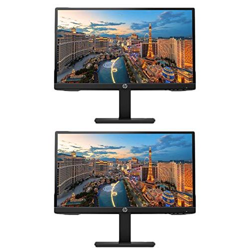 에이치피 HP P22h G4 22 Inch Class Monitor 2-Pack, FHD 1920 x 1080, LED Backlit, IPS, Vesa Compatible, Anti-Glare, Tilt (HDMI, VGA and DisplayPort) for Home and Office