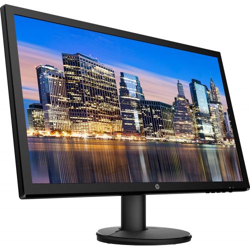 에이치피 HP V24 24 Inch FHD LED-Backlit LCD 2-Pack Monitor Bundle with HDMI, Dual Monitor Stand, FreeSync, MK270 Wireless Keyboard and Mouse Combo, Gel Pad