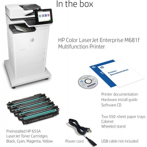 에이치피 HP Color LaserJet Enterprise MFP M681f with Fax (J8A11A)