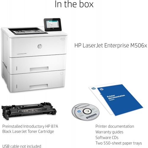 에이치피 HP LaserJet Enterprise M506x Wireless Monochrome Printer, (F2A70A)