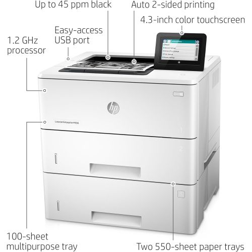 에이치피 HP LaserJet Enterprise M506x Wireless Monochrome Printer, (F2A70A)