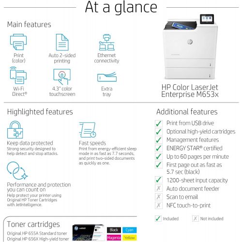 에이치피 HP Color LaserJet Enterprise M653x