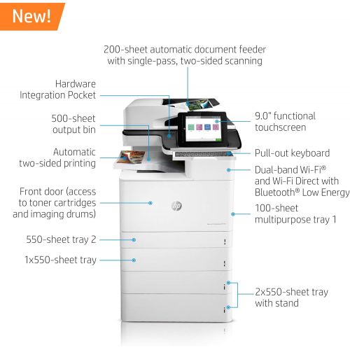 에이치피 HP Color LaserJet Enterprise Flow Multifunction M776z All-in-One Wireless Duplex Printer with JetIntelligence (3WT91A)