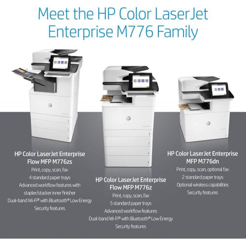 에이치피 HP Color LaserJet Enterprise Flow Multifunction M776z All-in-One Wireless Duplex Printer with JetIntelligence (3WT91A)