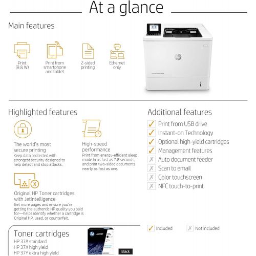 에이치피 HP Laserjet Enterprise M609dn Duplex Printer with One-Year, Next-Business Day, Onsite Warranty (K0Q21A)