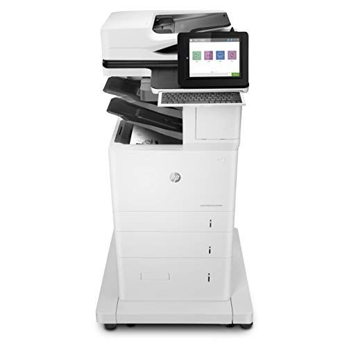 에이치피 HP LaserJet Enterprise Flow MFP M636z Monochrome Multifunction Printer with High-Capacity Input Feeder, Wheeled Stand and 3-bin Stapler/Stacker (7PT01A)