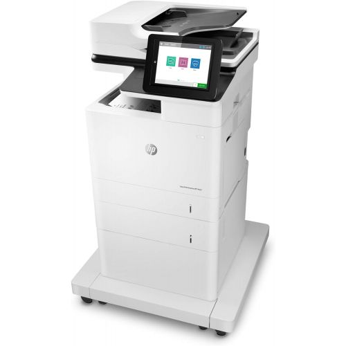 에이치피 HP LaserJet Enterprise MFP M635fht Monochrome All-in-One Printer with built-in Ethernet, 2-sided printing, extra paper tray & wheeled stand (7PS98A)