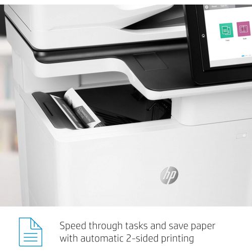 에이치피 HP LaserJet Enterprise MFP M635fht Monochrome All-in-One Printer with built-in Ethernet, 2-sided printing, extra paper tray & wheeled stand (7PS98A)