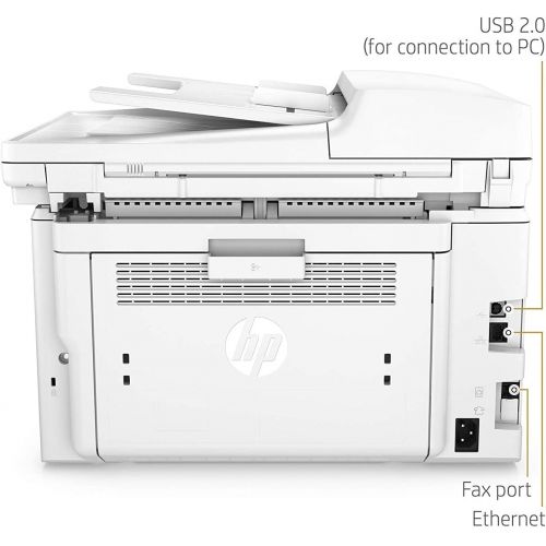 에이치피 HP Laserjet Pro M227fdn Monochrome All in One Laser Printer, Auto 2-Sided Printing, Mobile Print, Copy&Fax&Print&Scan, 2 LCD Display, 1200 x 1200 DPI, 30ppm, Ethernet Only, with Pr