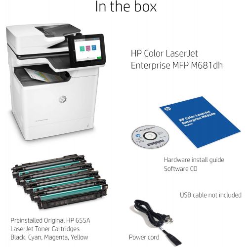 에이치피 HP Color Laserjet Enterprise MFP M681dh Duplex Printer (J8A10A)