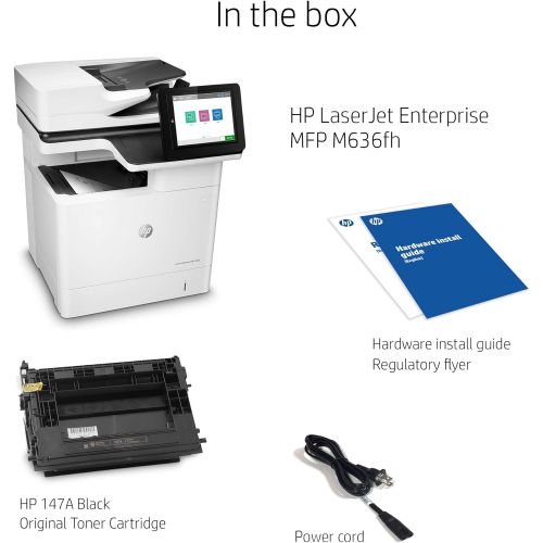 에이치피 HP LaserJet Enterprise MFP M636fh Monochrome Multifunction Printer with High Performance Secure Hard Disk