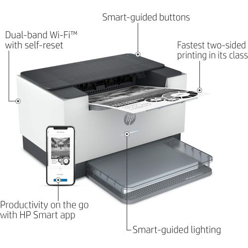 에이치피 HP LaserJet M209dw Wireless Monochrome Printer with built-in Ethernet & fast 2-sided printing, Instant Ink ready (6GW62F)