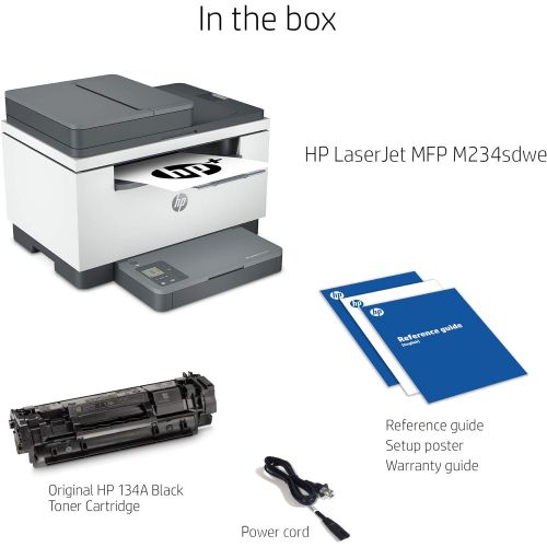 에이치피 HP LaserJet MFP M234dwe Wireless Monochrome All-in-One Printer with built-in Ethernet & fast 2-sided printing, HP+ and bonus 6 months Instant Ink (6GW99E)
