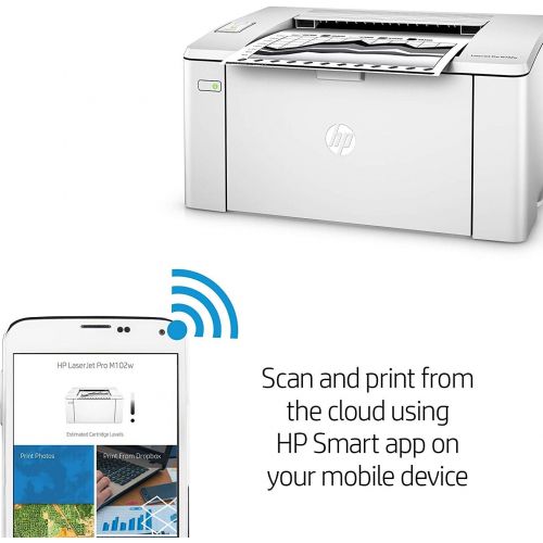 에이치피 HP LaserJet Pro M102w Wireless Laser Printer, Works with Alexa (G3Q35A). Replaces HP P1102 Laser Printer, White