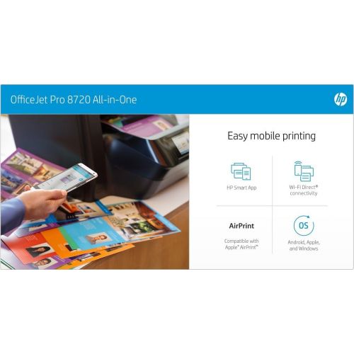 에이치피 HP OfficeJet Pro 8715 All-in-One All-in-One Touch Screen Bluetooth Wireless Black Printer