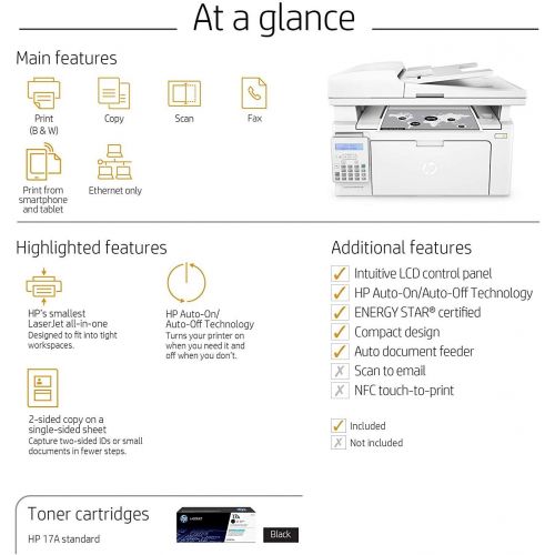 에이치피 HP LaserJet Pro M130fn All-in-One Laser Printer