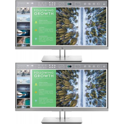 에이치피 HP EliteDisplay E243 23.8-Inch Screen LED-Lit 2-Pack Monitor Silver (1FH47A8#ABA)