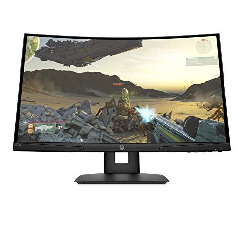 에이치피 HP X24c Gaming Monitor 1500R Curved Gaming Monitor in FHD Resolution with 144Hz Refresh Rate and AMD FreeSync Premium (9EK40AA) Black