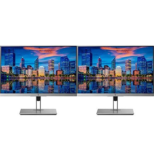 에이치피 HP EliteDisplay E243i 24 Inch Screen LED Backlit 2-Pack Monitor (1FH47A8#ABA) Black and Silver