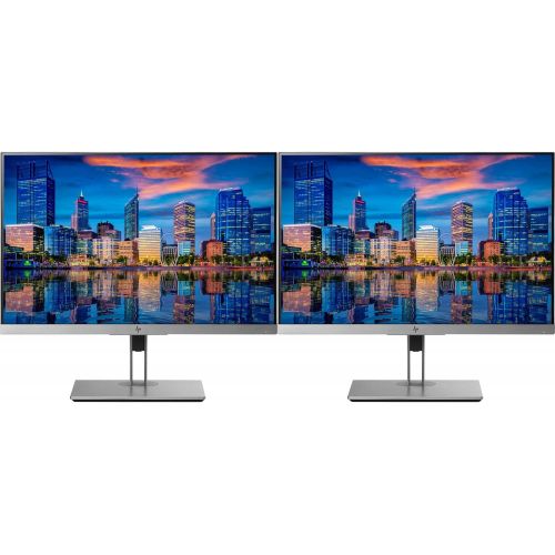 에이치피 HP EliteDisplay E243i 24 Inch Screen LED Backlit 2-Pack Monitor (1FH47A8#ABA) Black and Silver