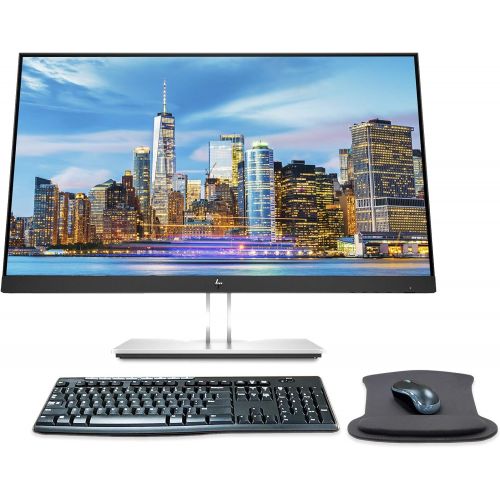 에이치피 HP EliteDisplay E24 G4 24 Inch 1920 x 1080 Full HD IPS LED-Backlit LCD Monitor Bundle with HDMI, VGA, DisplayPort, Gel Mouse Pad, and MK270 Wireless Keyboard and Mouse Combo