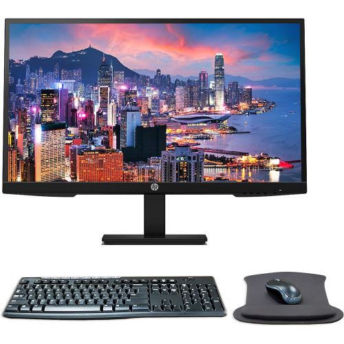 에이치피 HP P27h G4 27 Inch FHD IPS LED-Backlit LCD Monitor Bundle with HDMI, Blue Light Filter, MK270 Wireless Keyboard and Mouse Combo, Gel Pad