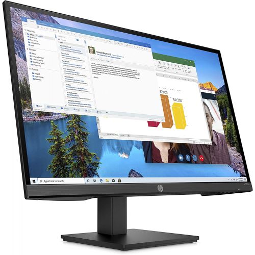 에이치피 HP M27ha FHD Monitor - Full HD Monitor (1920 x 1080p) - IPS Panel and Built-in Audio - VESA Compatible 27-inch Monitor Designed for Comfortable Viewing with Height and Pivot Adjust