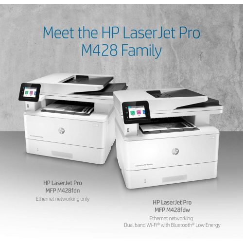 에이치피 HP LaserJet Pro MFP M428fdw Wireless Monochrome All-in-One Printer with built-in Ethernet & 2-sided printing, works with Alexa (W1A30A)