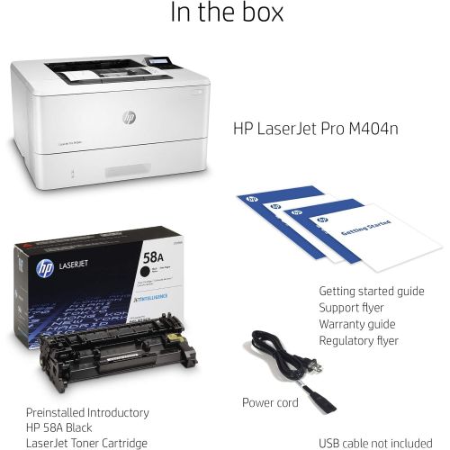 에이치피 HP LaserJet Pro M404n Monochrome Printer with built-in Ethernet (W1A52A)