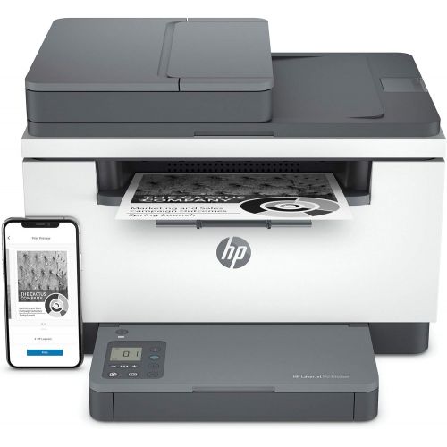 에이치피 HP LaserJet MFP M234dw Wireless Black & White All-in-One Printer, with fast 2-sided printing , HP Instant Ink ready (6GW99F)