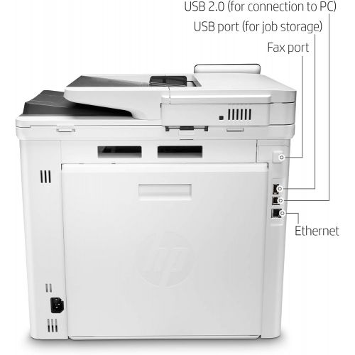 에이치피 HP Color LaserJet Pro Multifunction M479fdn Laser Printer with One-Year, Next-Business Day, Onsite Warranty, Works with Alexa (W1A79A) ? Built-in Ethernet