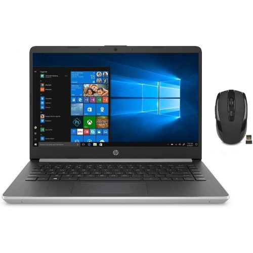 에이치피 HP 14 Inch HD WLED-Backlight Business Laptop Intel Core i3-1005G1 16GB DDR4 RAM 512GB SSD WiFi Bluetooth HDMI Windows 10 Home S Silver with Wireless Mouse Bundle