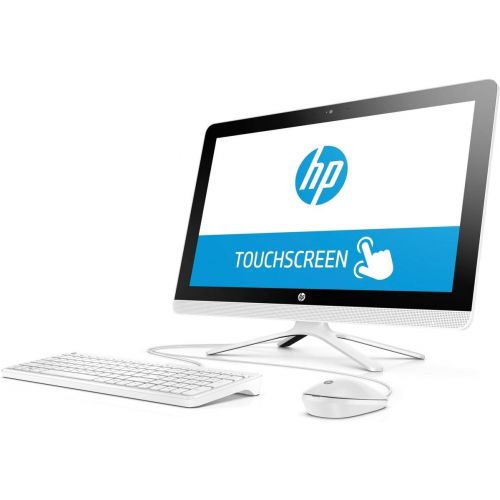 에이치피 2019 HP All-in-One 21.5 FHD Touchscreen High Performance Desktop PC, Intel Pentium Quad-Core Processor 4GB RAM 1TB HDD HDMI DVD WiFi Bluetooth Webcam Keyboard + Mouse Windows 10, S