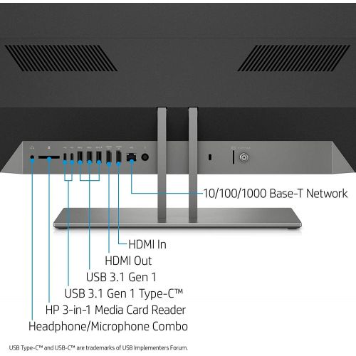 에이치피 HP Pavilion 24 Desktop 500GB SSD 32GB RAM (Intel 9th Generation Processor with Turbo Boost to 3.40GHz, 32 GB RAM, 500 GB SSD, 24 Touchscreen FullHD, Win 10) PC Computer All-in-One