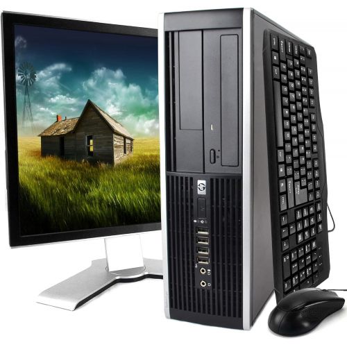 에이치피 HP Elite Windows 10 Desktop Computer C2D 3.0 PC 8GB 160GB DVDRW WiFi 19 Inch LCD Monitor - Keyboard - Mouse - Power Cord