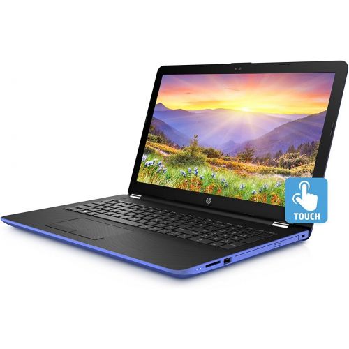 에이치피 2018 HP Marine Blue Laptop Bundle, 15.6 HD Touchsceen AMD Quad-Core A12-9720P APU 3.6 GHz 8GB RAM 1TB HDD Radeon R7 DVD Windows 10, Wireless Mouse and Backpack