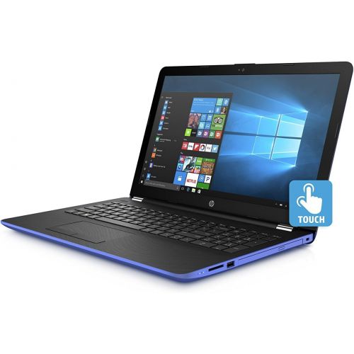 에이치피 2018 HP Marine Blue Laptop Bundle, 15.6 HD Touchsceen AMD Quad-Core A12-9720P APU 3.6 GHz 8GB RAM 1TB HDD Radeon R7 DVD Windows 10, Wireless Mouse and Backpack