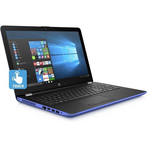 에이치피 2018 HP Marine Blue Laptop Bundle, 15.6 HD Touchsceen AMD Quad-Core A12-9720P APU 3.6 GHz 8GB RAM 1TB HDD Radeon R7 DVD Windows 10, Wireless Mouse and Backpack